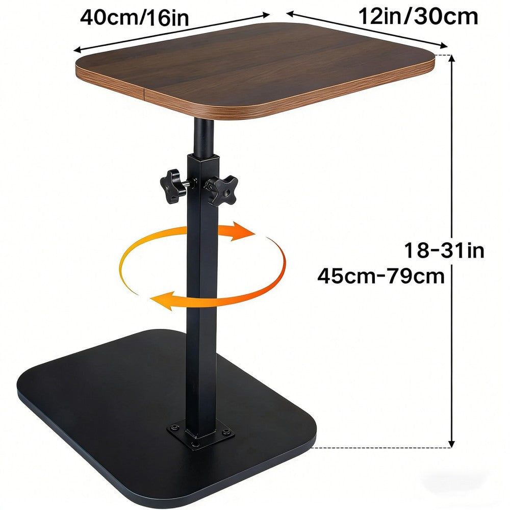 Adjustable C-Shaped Sofa Side End Table Coffee Laptop Table Living Room Bedroom