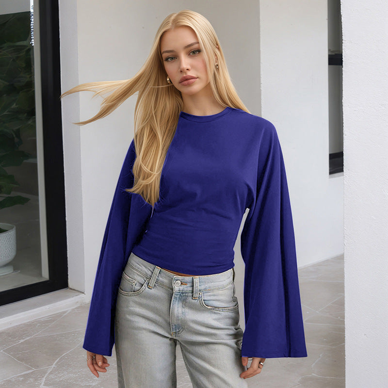 European and American Women's Fashion Amazon New Solid Color