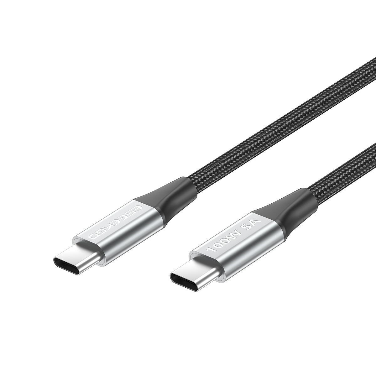 Eseekgo 100W USB-C to USB-C E-Marker Cable — 20Gbps Data, 4K@60Hz Video & Fast Charging (Black)