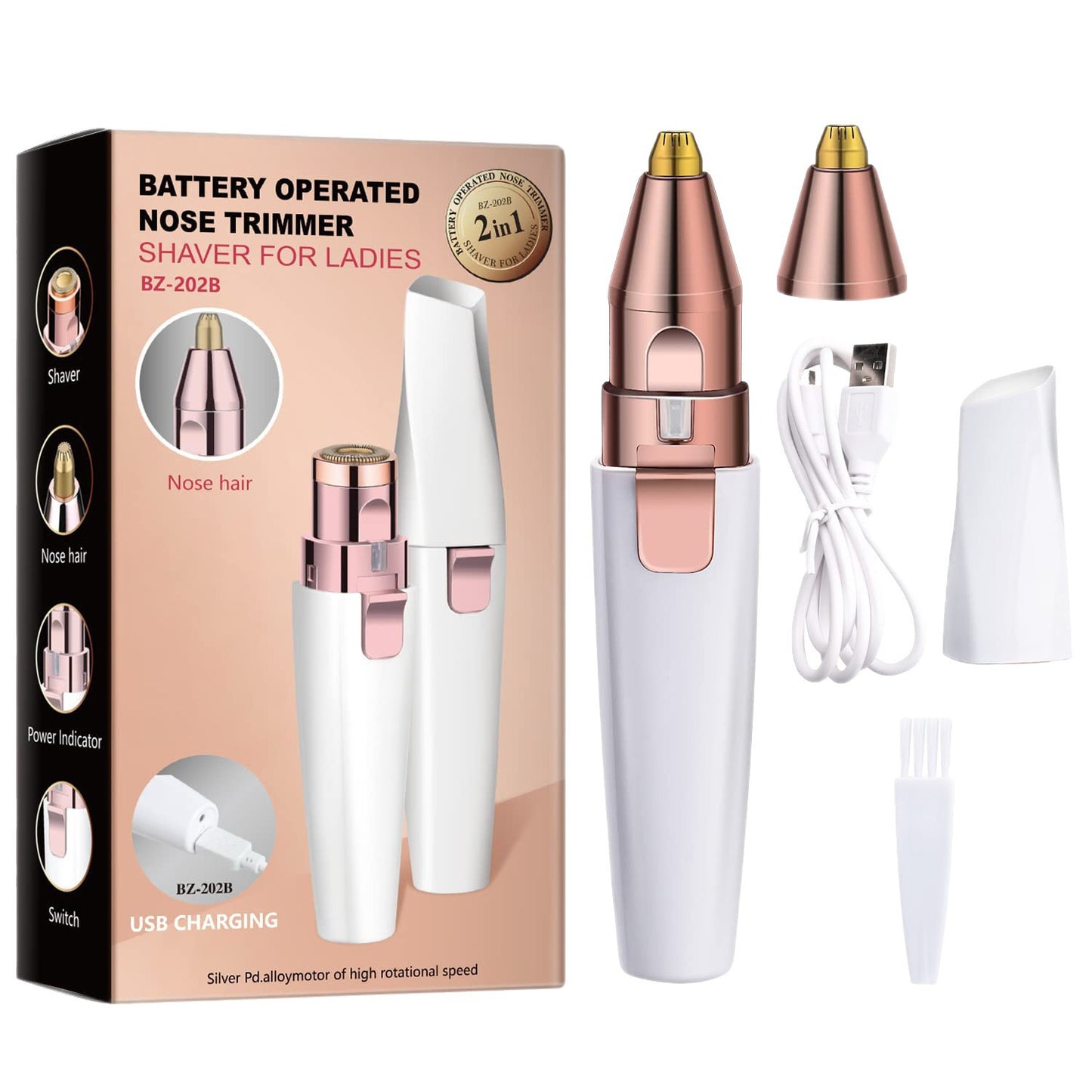 Cross-Border Wholesale Two-In-One Electric Eyebrow Trimmer Mini Lipstick