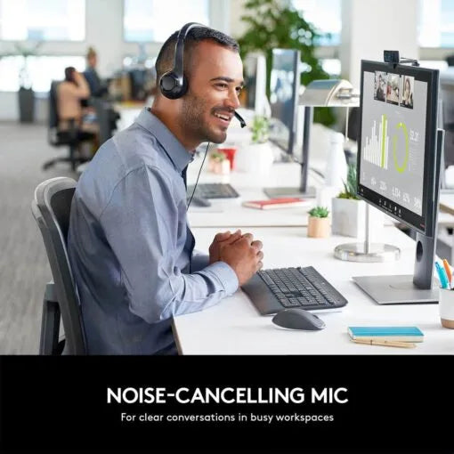 Logitech H390 USB Headset with Noise-Cancelling Mic (Black)