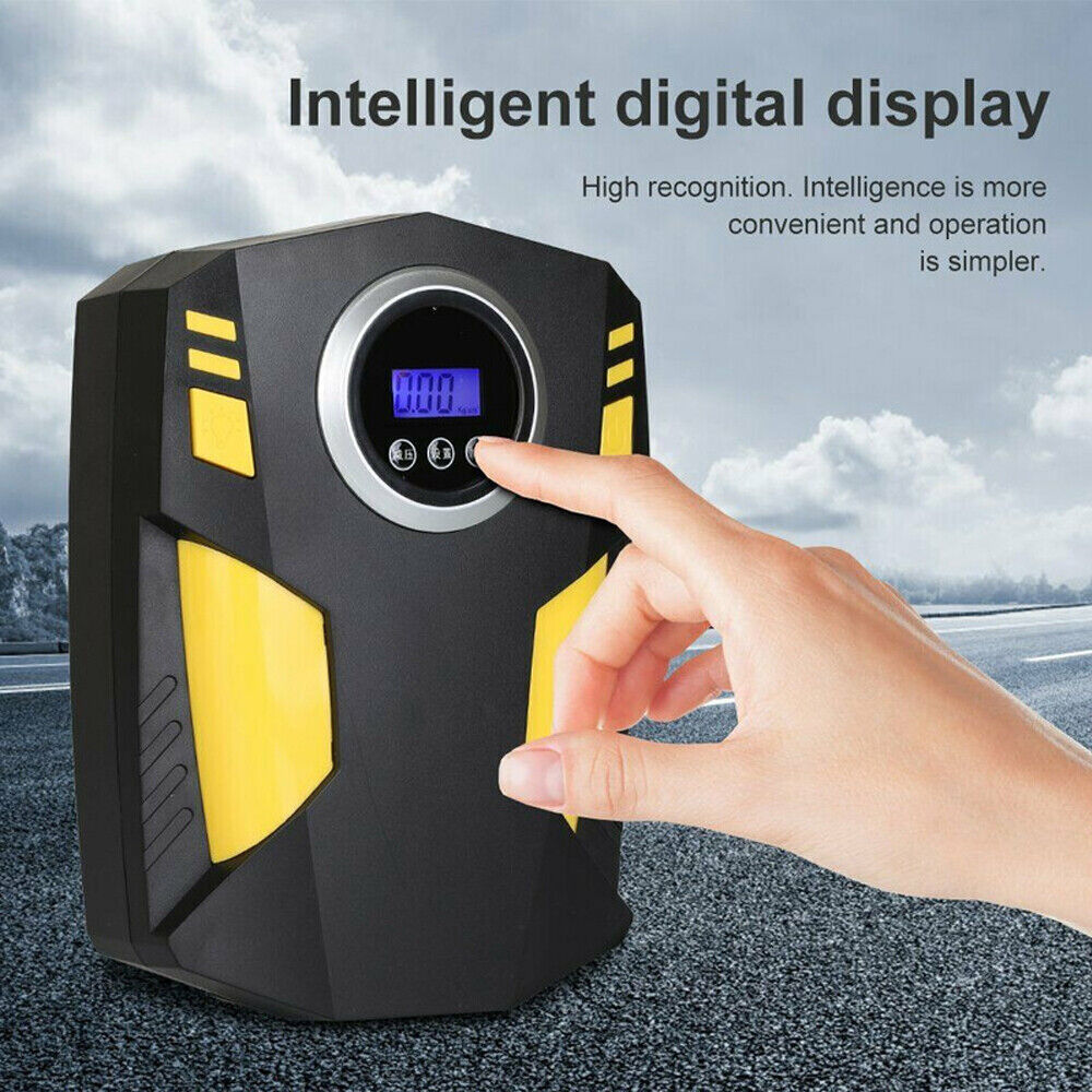 Digital Display Car Tire Inflator Portable, 12V DC Air Compressor W&LED Light