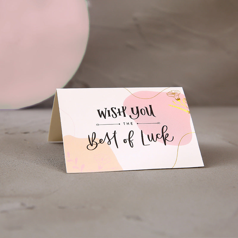 Creative Hot Stamping Greeting Card Personalized Birthday Gift Card Korean Flower Shop Gift Card Blessing Greeting Card Wholesale