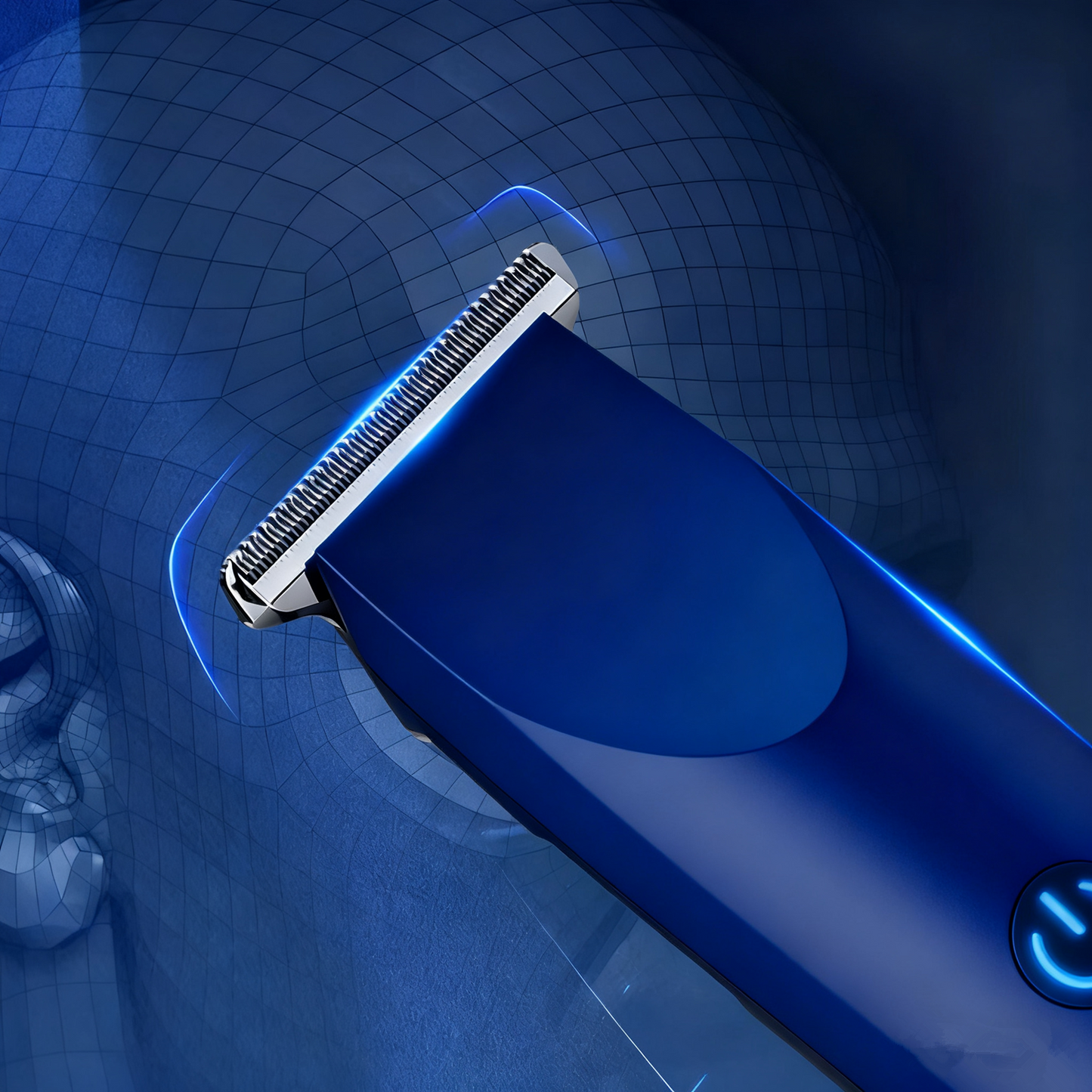 Men Pro Electric Hair Clippers Beard Trimmer Cutting Barber Shaving Machine Blue