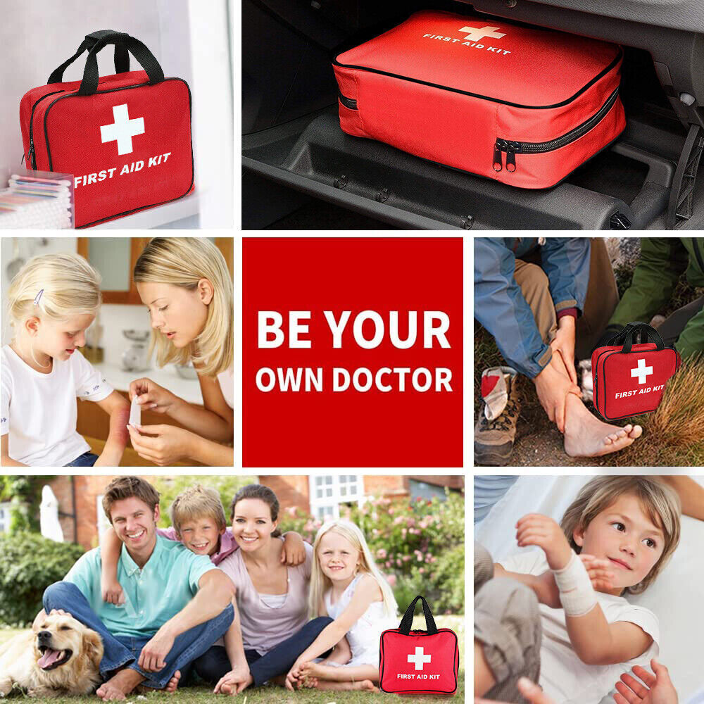 391pcs First Aid Kit Medical Emergency Travel Home Car Taxi Work 1ST Aid Bag