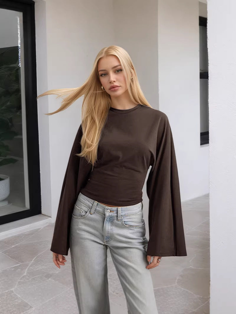 European and American Women's Fashion Amazon New Solid Color