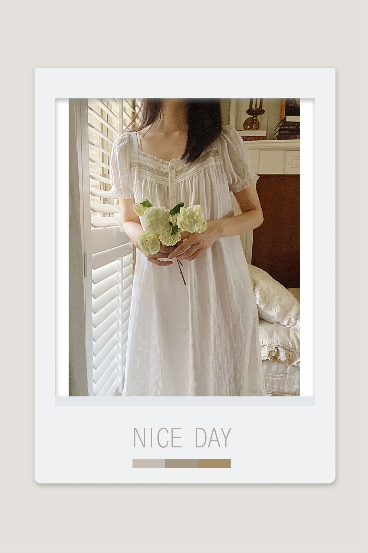 French Style Palace Style Nightdress Short-sleeved Summer Women's Home Clothes Princess Style Sweet Pajamas Women's Cotton Loose Outwear