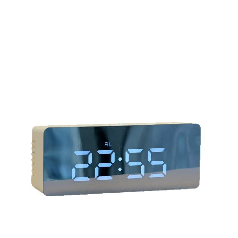 Student Alarm Clock LED Digital Clock Mirror Alarm Clock Plug-in Battery Dual Use Simple Smart Desktop Electronic Clock