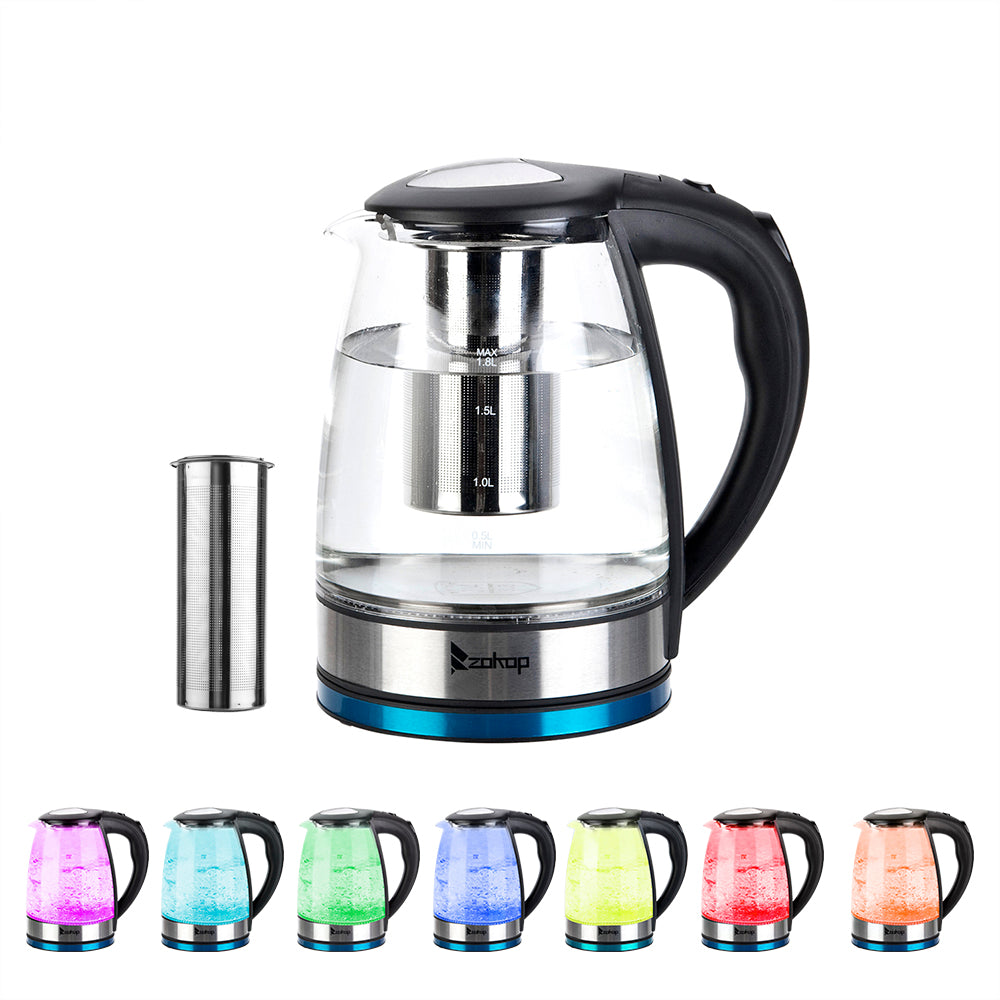 [Same model: 22701299] HD-1861-A 220V 2000W 1.8L Electric Glass Kettle UK Plug