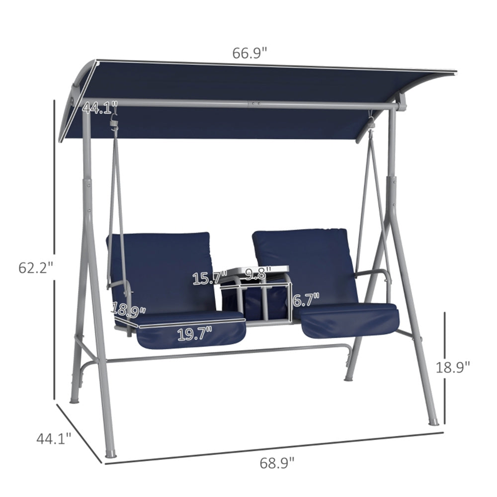 2 seats Outdoor Patio Swing Chair ( Amazon Shipping)（ Prohibited by WalMart ）
