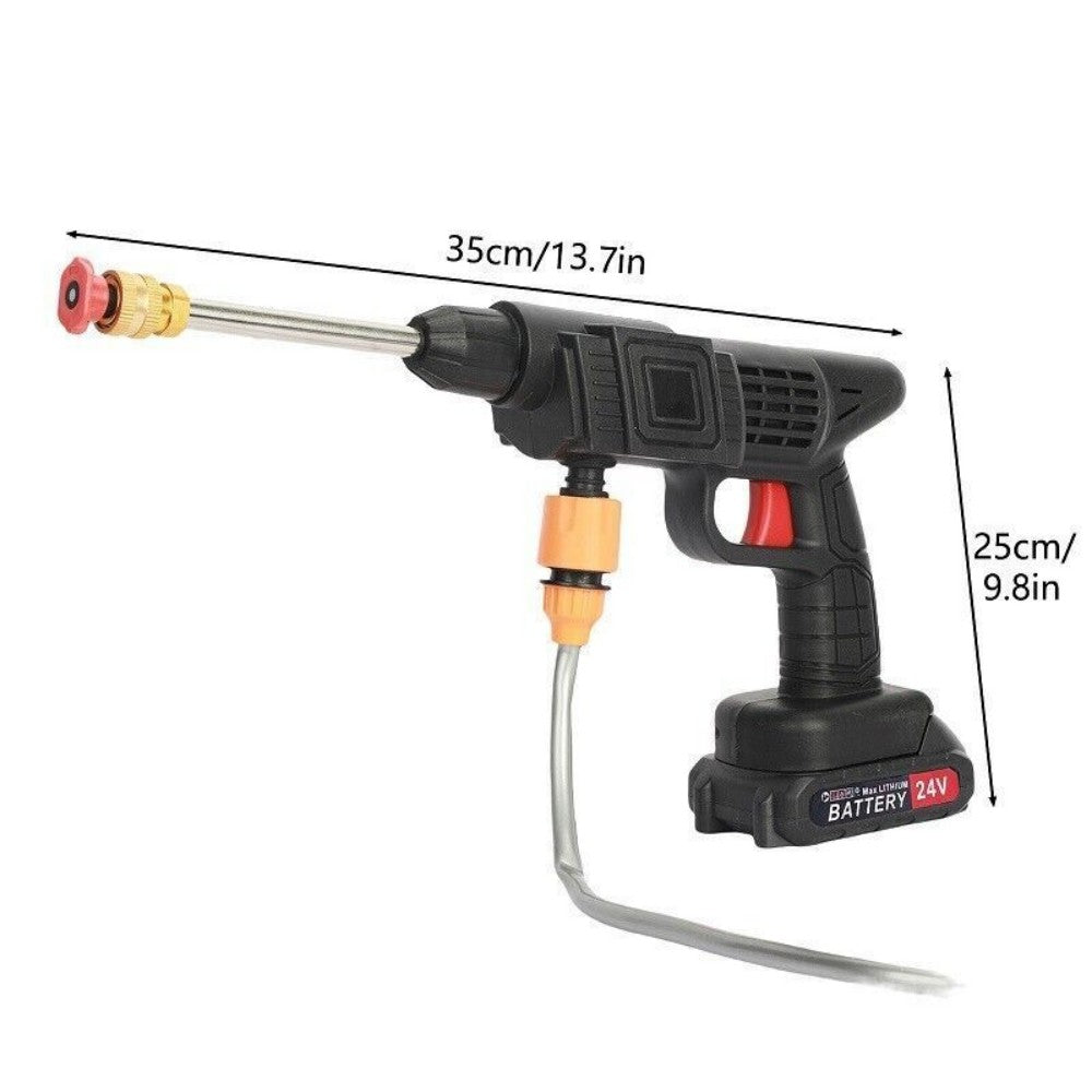 2 Battery Portable Cordless Car High Pressure Washer Jet Water Wash Cleaner Gun (Without a bucket)