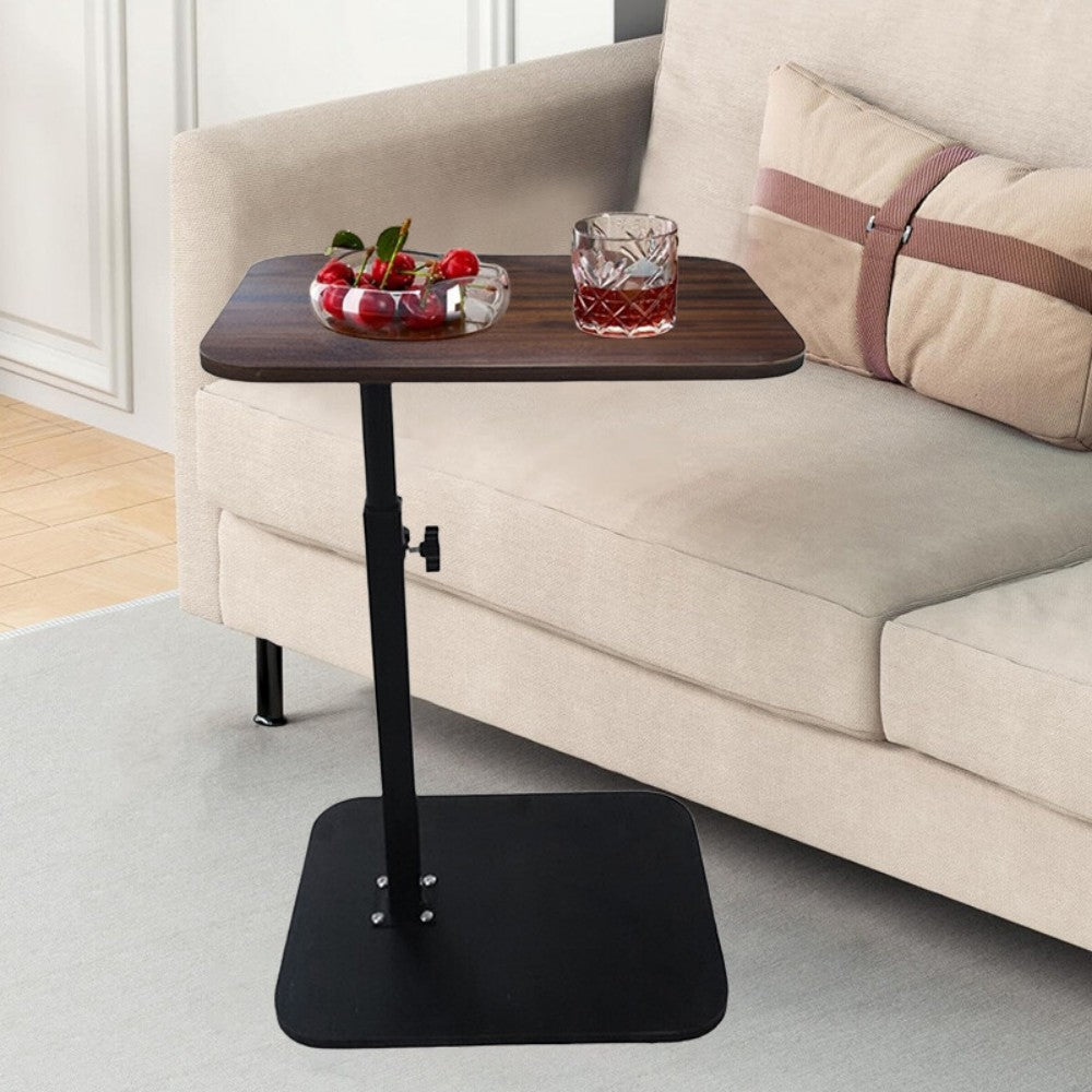 Adjustable C-Shaped Sofa Side End Table Coffee Laptop Table Bedroom Living Room