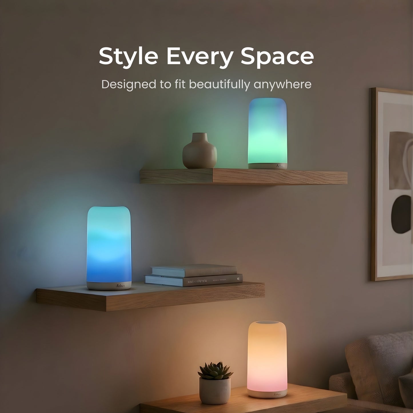 Aetheo Aura Smart Table Lamp — 16M+ Colours, Alexa & App Control