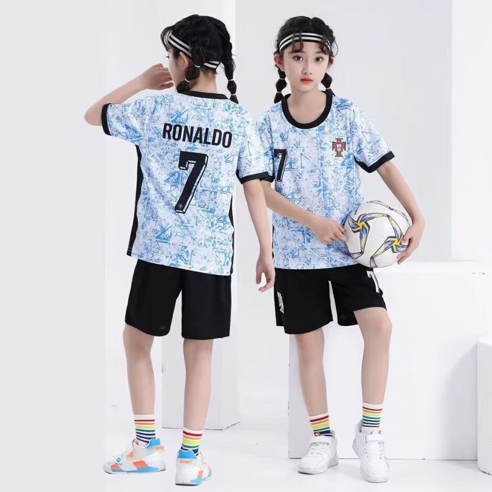 Football uniforms suit children's baby children's clothing jerseys boys and girls primary school students football training class team uniforms kindergarten