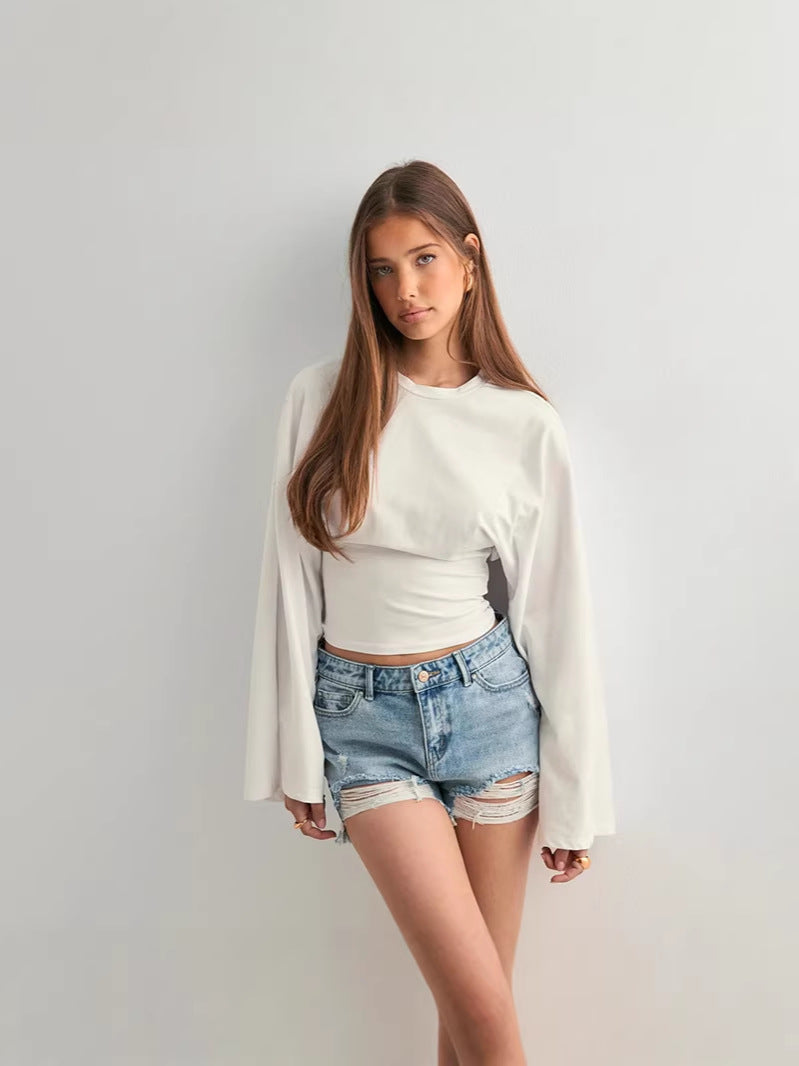 European and American Women's Fashion Amazon New Solid Color