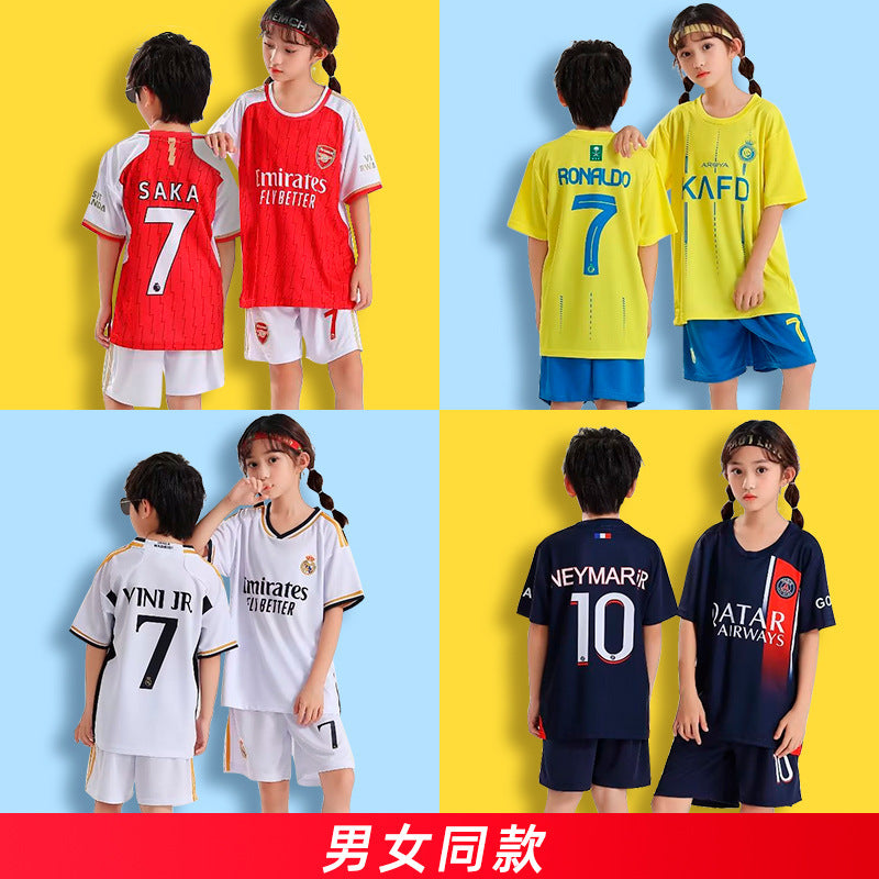 Football uniforms suit children's baby children's clothing jerseys boys and girls primary school students football training class team uniforms kindergarten