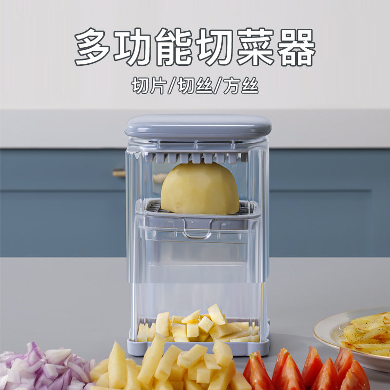 Multi-Function Vegetable Chopper, Home Press-Type Slicer, Shredder, Dicer, Food-Grade ABS Kitchen Prep Tool