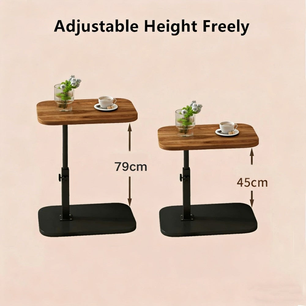 Adjustable C-Shaped Sofa Side End Table Coffee Laptop Table Living Room Bedroom