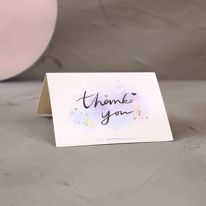 Creative Hot Stamping Greeting Card Personalized Birthday Gift Card Korean Flower Shop Gift Card Blessing Greeting Card Wholesale