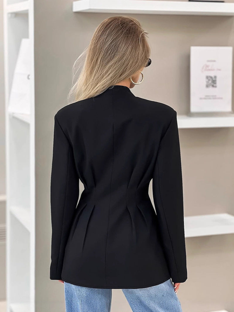 European and American Women's Fashion Autumn Elegant Slim-Fit Waist