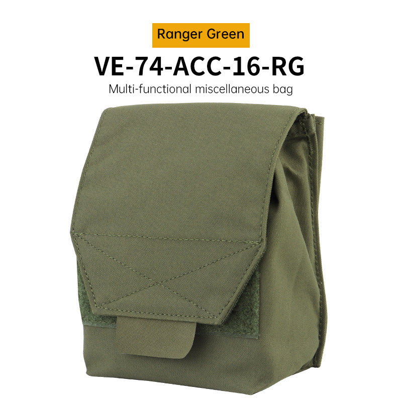 Tactical Laser Cut MOLLE Admin Pouch, Multi-Use Utility Bag for 5.56 & 9mm Mag Storage, First Aid & EDC Organizer