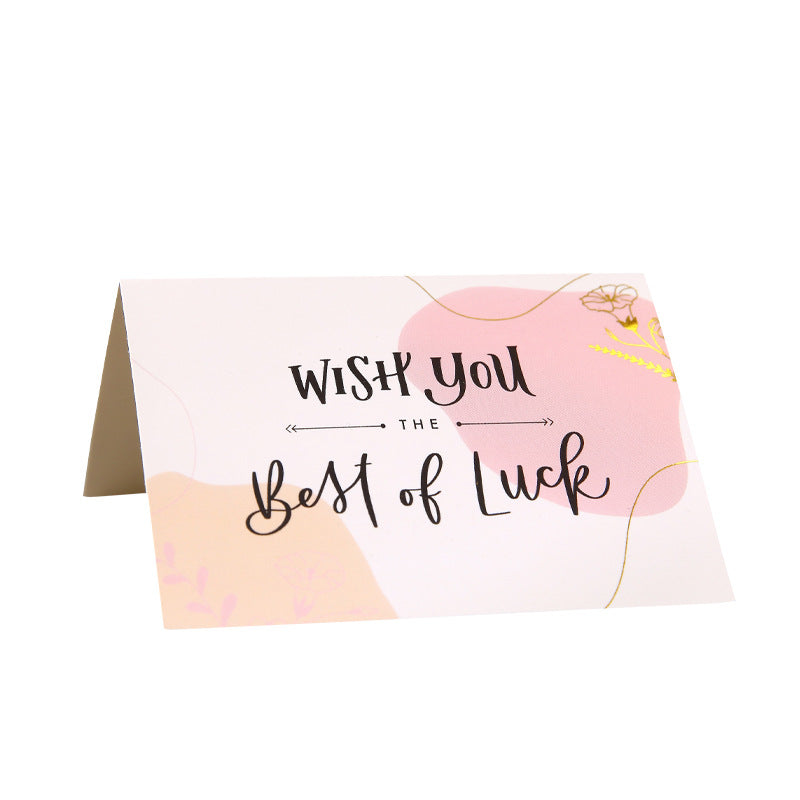 Creative Hot Stamping Greeting Card Personalized Birthday Gift Card Korean Flower Shop Gift Card Blessing Greeting Card Wholesale