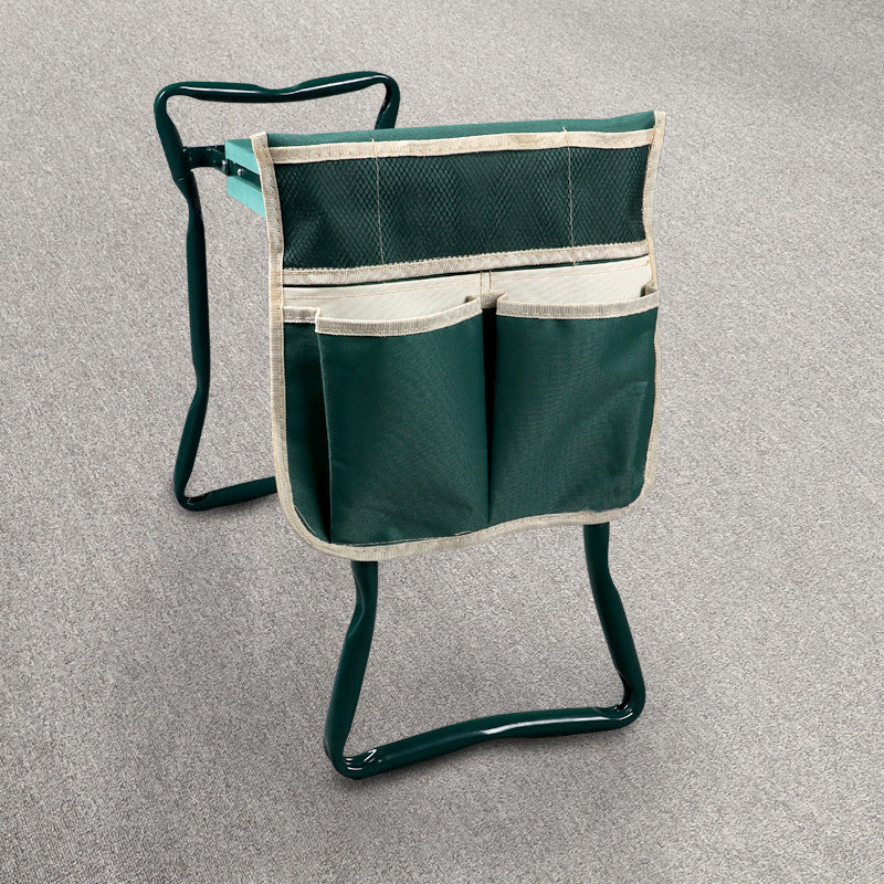 Outdoor Garden Kneeling Stool Sitting Kneeling Garden Gardening Kneeling Chair Garden Tool Stool with Tool Bag Multifunctional Folding Kneeling Stool