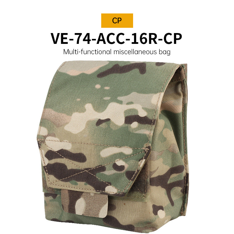 Tactical Laser Cut MOLLE Admin Pouch, Multi-Use Utility Bag for 5.56 & 9mm Mag Storage, First Aid & EDC Organizer