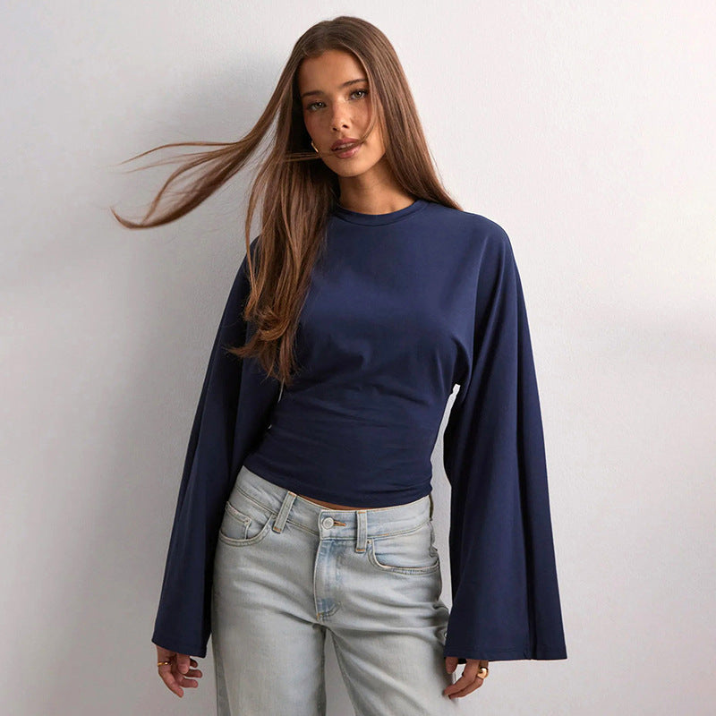 European and American Women's Fashion Amazon New Solid Color