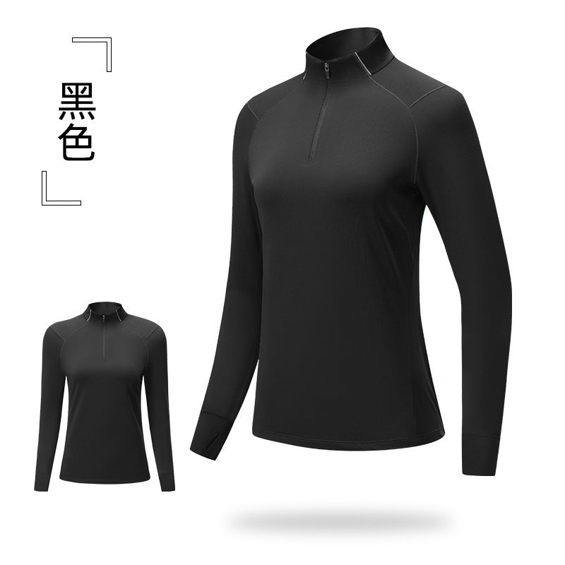 Sportswear Jacket 2026 Spring Stand-Up Collar Yoga Wear Women's Fitness Training Top Half-Zip Running Long-Sleeved T-Shirt