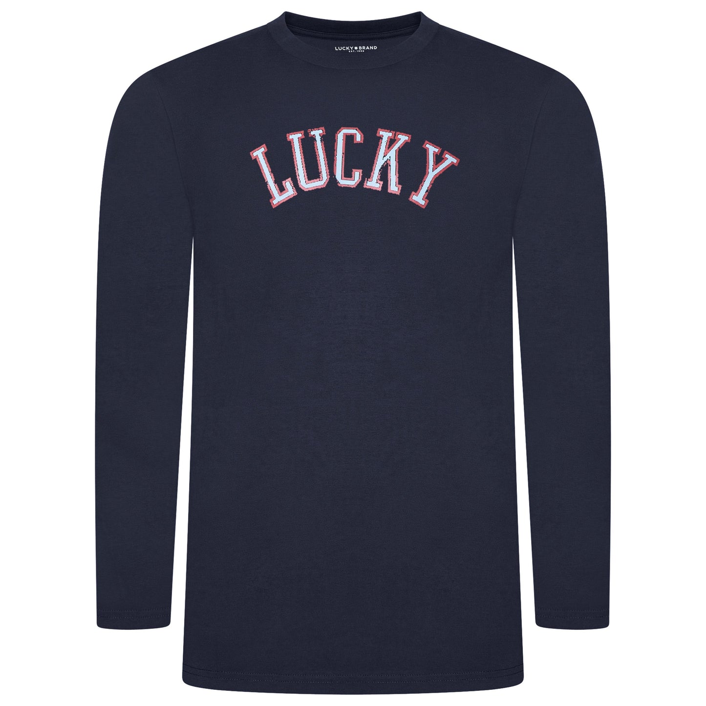 Lucky Brand Crew Neck & Closed Hem Flannel Pant Pyjama Set