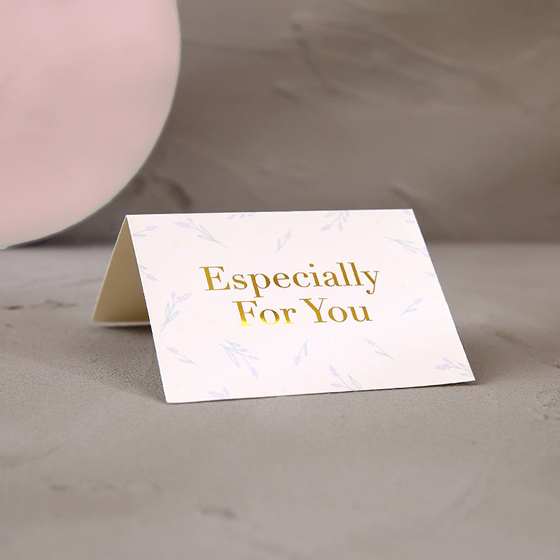 Creative Hot Stamping Greeting Card Personalized Birthday Gift Card Korean Flower Shop Gift Card Blessing Greeting Card Wholesale