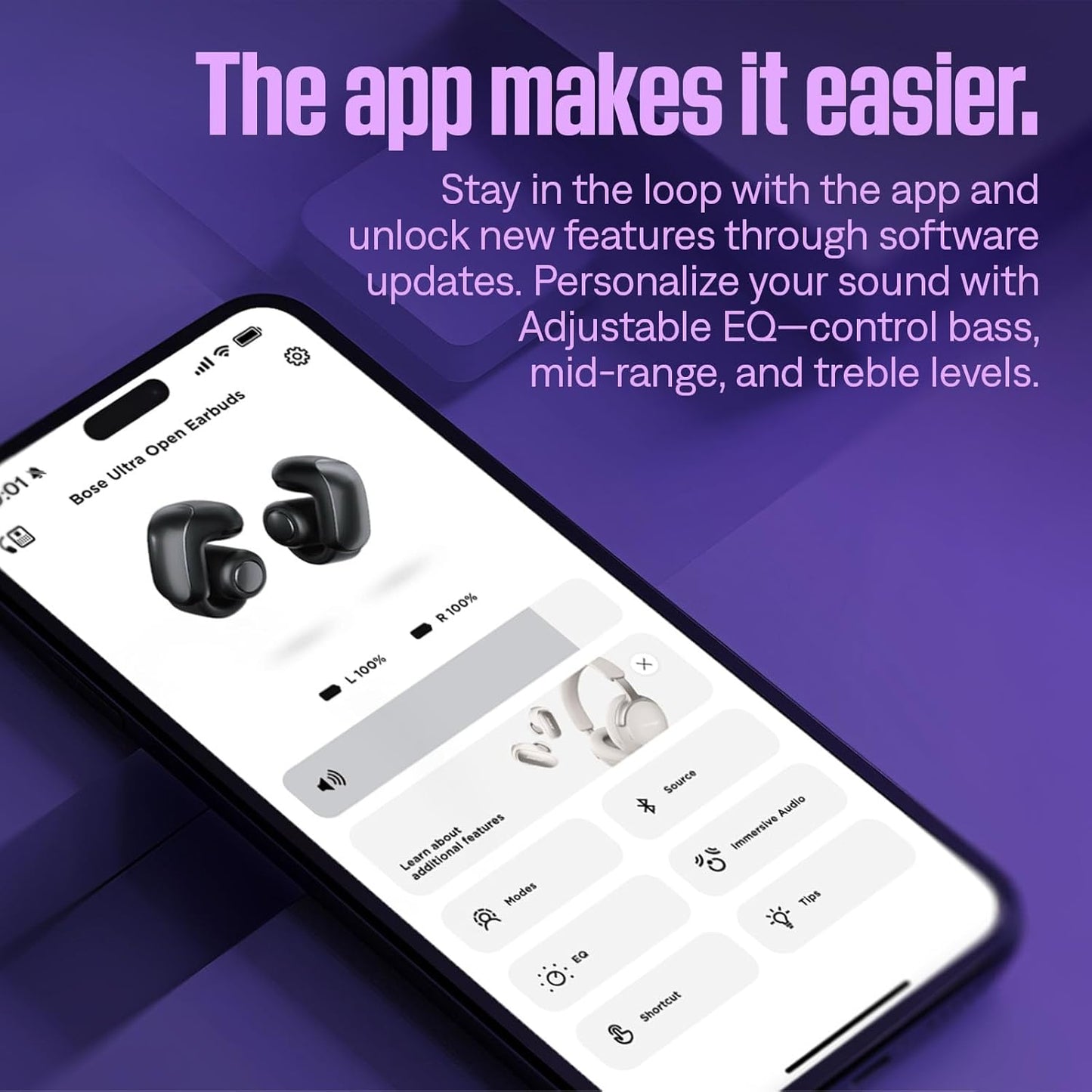 Bose Ultra Open Earbuds (Moonstone Blue)