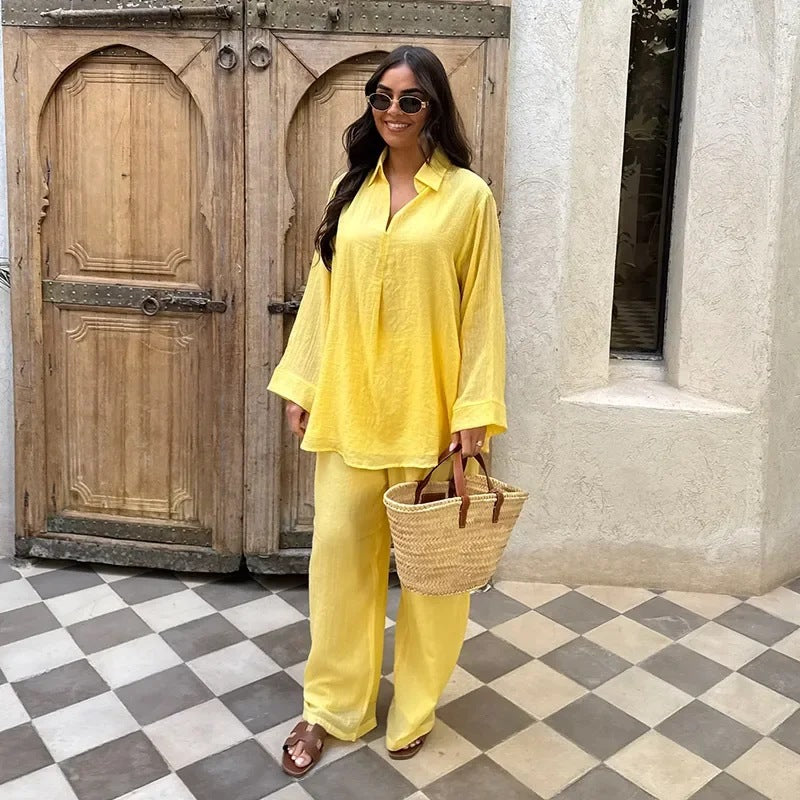 2025 New Summer and Autumn European and American V-neck Women's suit