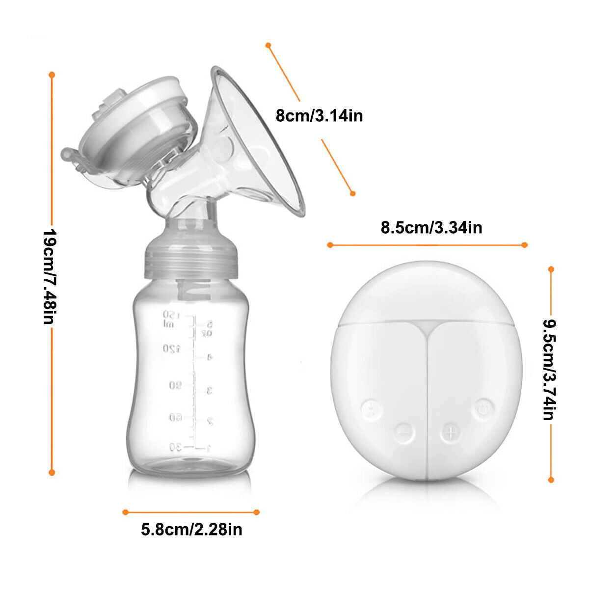Automatic Double Electric Breast Pump + Lid & Nipple Kit | Efficient Breastfeeding Pump