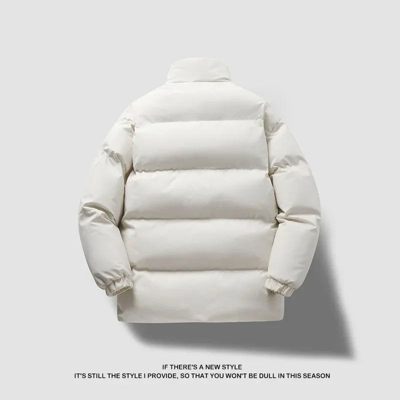New winter thickened sports coat men's fashion trend stand collar long sleeve cotton-padded jacket warm and comfortable leisure cotton-padded jacket
