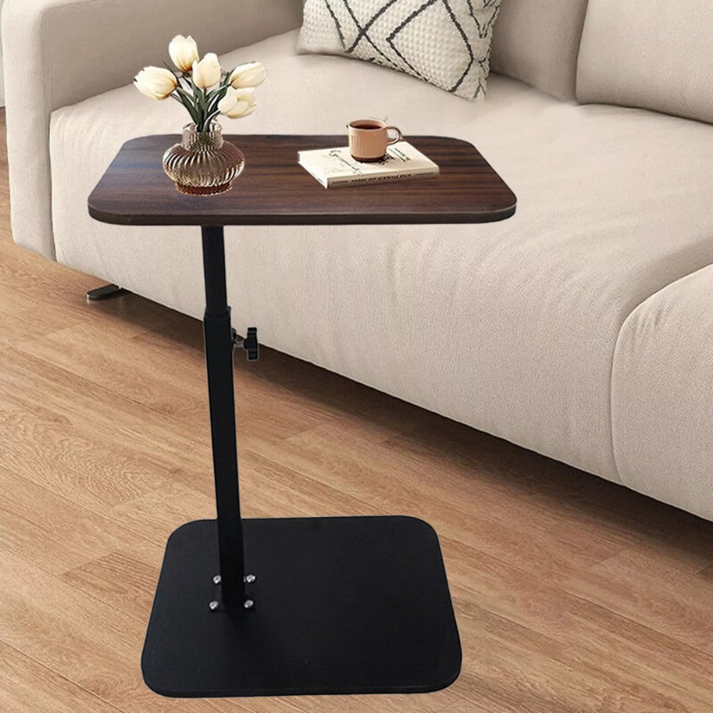 Adjustable C-Shaped Sofa Side End Table Coffee Laptop Table Bedroom Living Room