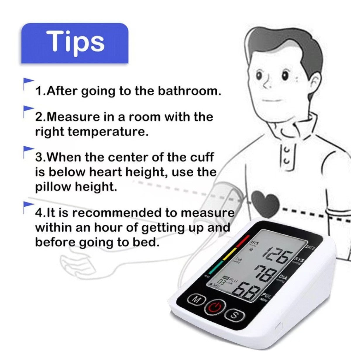 Digital Blood Pressure Monitor Automatic Arm Pulse Meter Voice Talking BP Machine(US Logistics only For USPS.TK/TMEU only For self-pickup)(Platform policies vary; relevant qualifications are attached via link, please do not list products without required