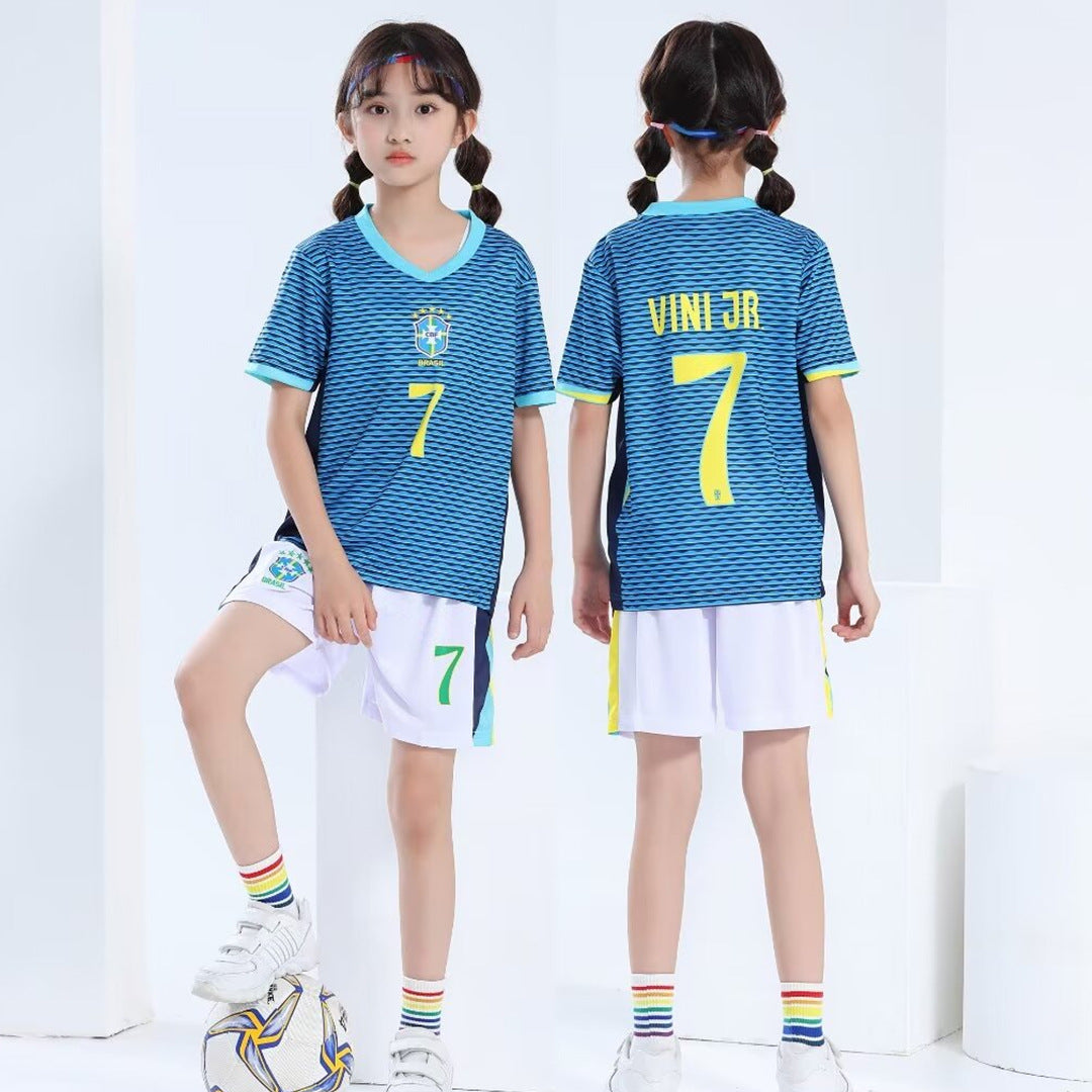 Football uniforms suit children's baby children's clothing jerseys boys and girls primary school students football training class team uniforms kindergarten