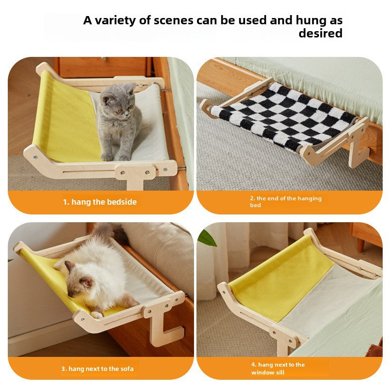 Cat bed bedside cat hammock hanging cat nest hanging nest window sill hammock cat stand window balcony pet cat sun-drying