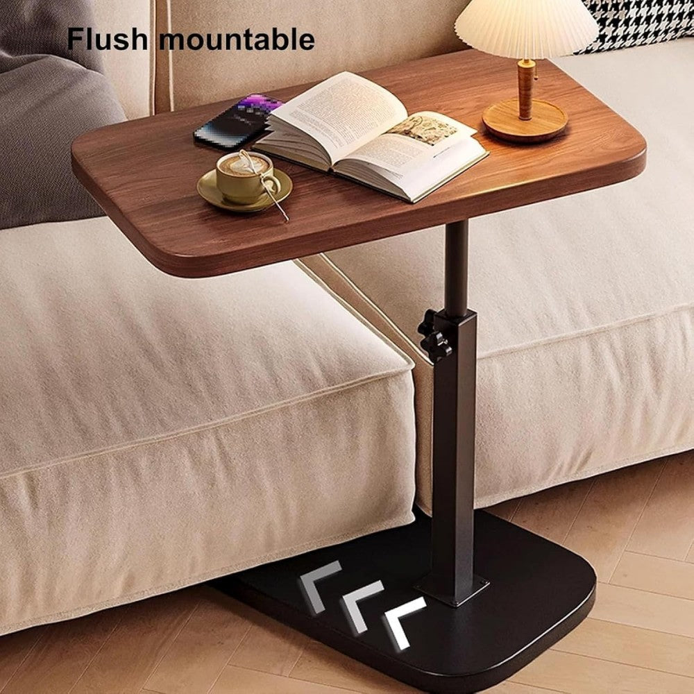 Adjustable C-Shaped Sofa Side End Table Coffee Laptop Table Living Room Bedroom