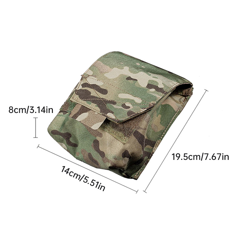Tactical Laser Cut MOLLE Admin Pouch, Multi-Use Utility Bag for 5.56 & 9mm Mag Storage, First Aid & EDC Organizer