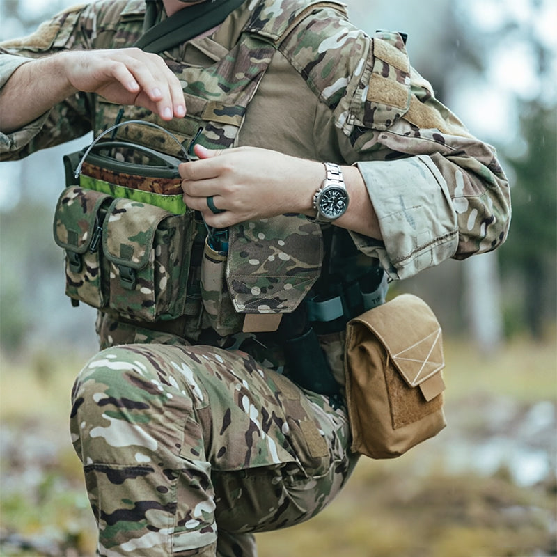 Tactical Laser Cut MOLLE Admin Pouch, Multi-Use Utility Bag for 5.56 & 9mm Mag Storage, First Aid & EDC Organizer