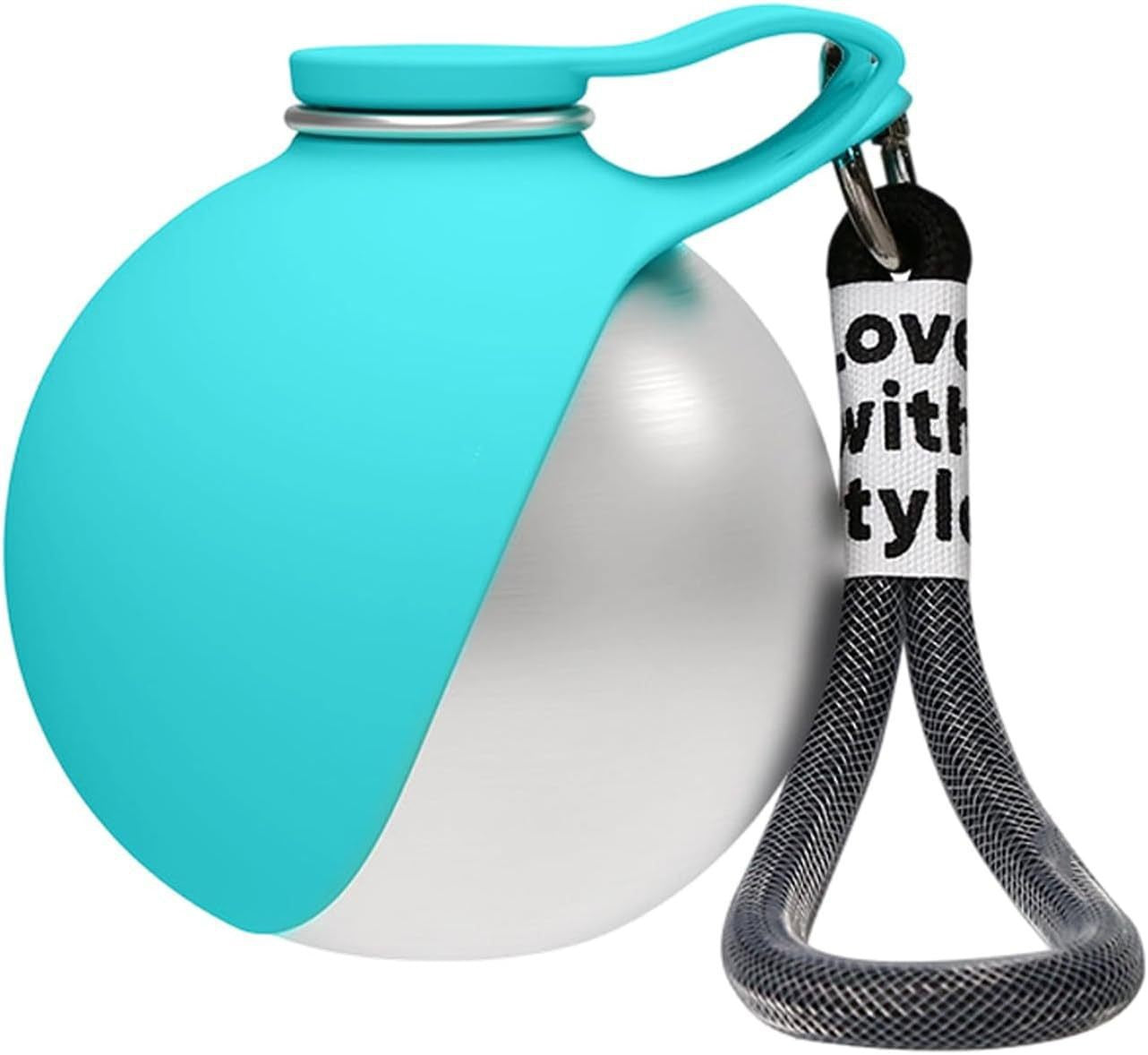 Pet Printed Stainless Steel Water Bottle, Dog Supplies, Outdoor Dog Walking All-In-One Foldable Portable Water Cup, Pet Water Bottle