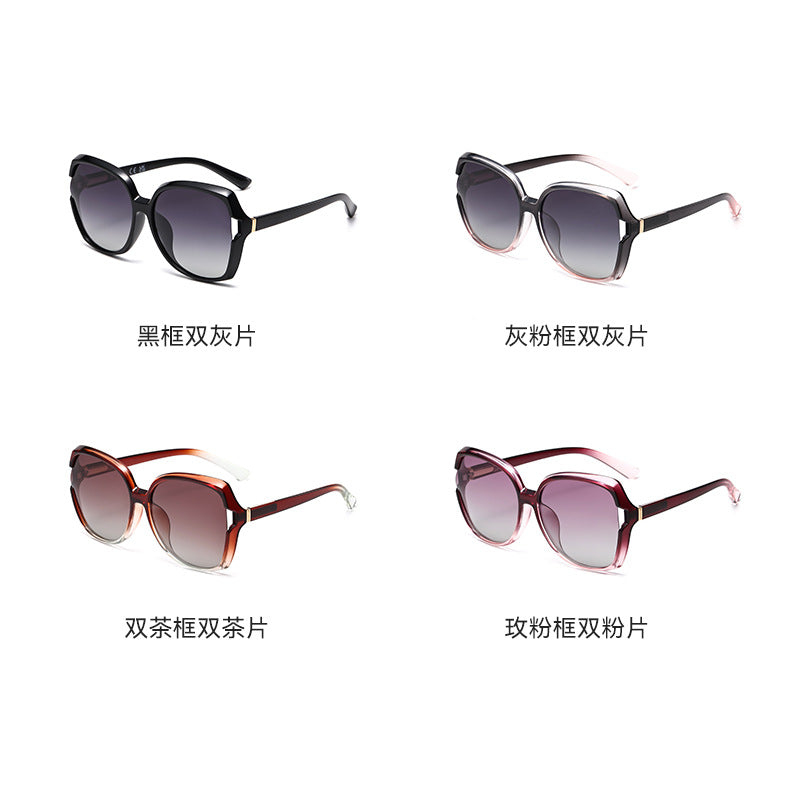 New TR90 ladies European and American fashion big frame sunglasses Amazon cross-border polarized sunglasses manufacturers wholesale