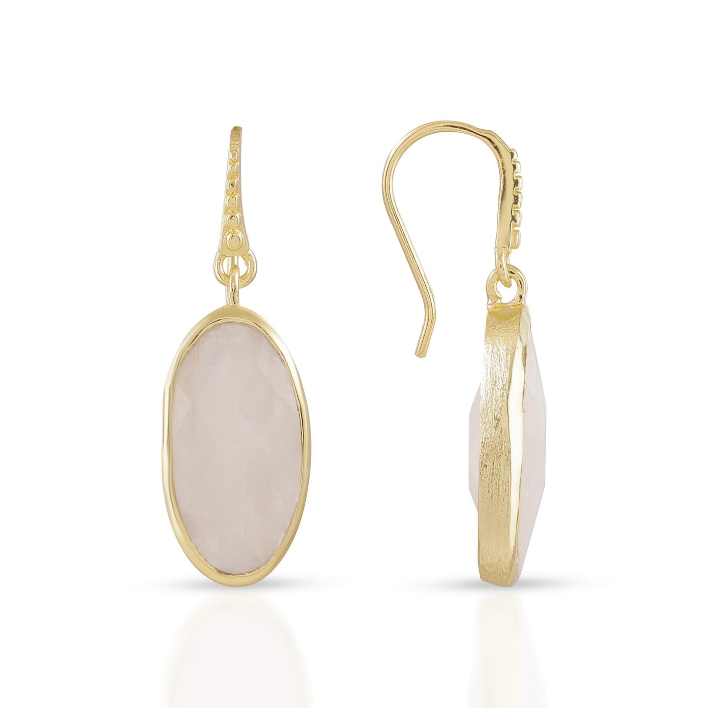 Charis Oval Gemstone Earrings Moonstone