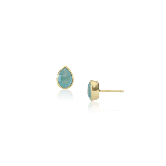 Simi Gemstone Studs with Pariba Onyx