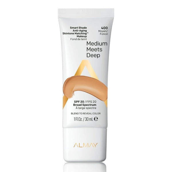 Almay Smart Shade Anti-Aging Skintone Matching Foundation 30ml - 400 Medium Meets Deep