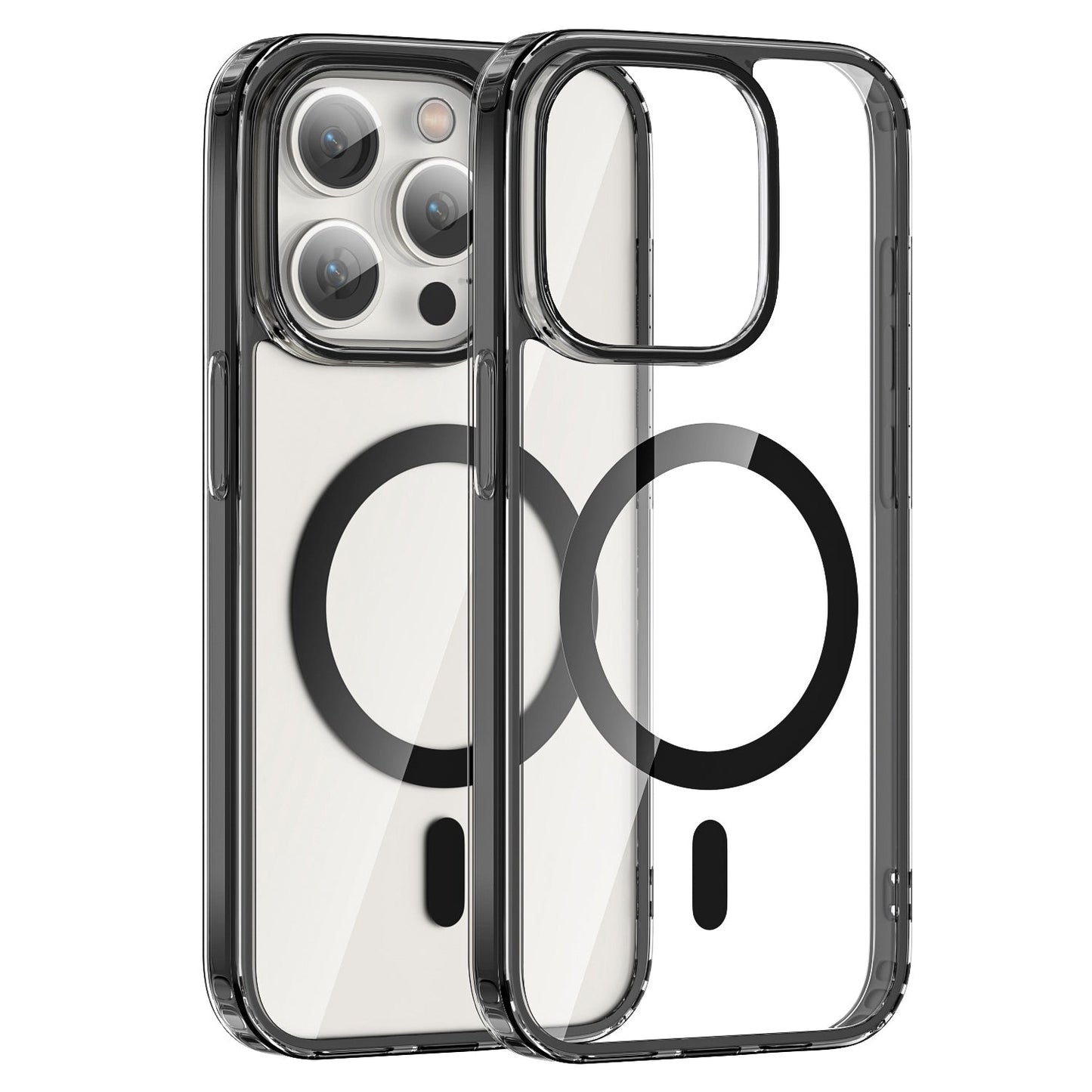 iPhone 15 Pro Max Crystal Clear Magnetic Slim-Fit Protective Case with MagSafe for Wireless Charging