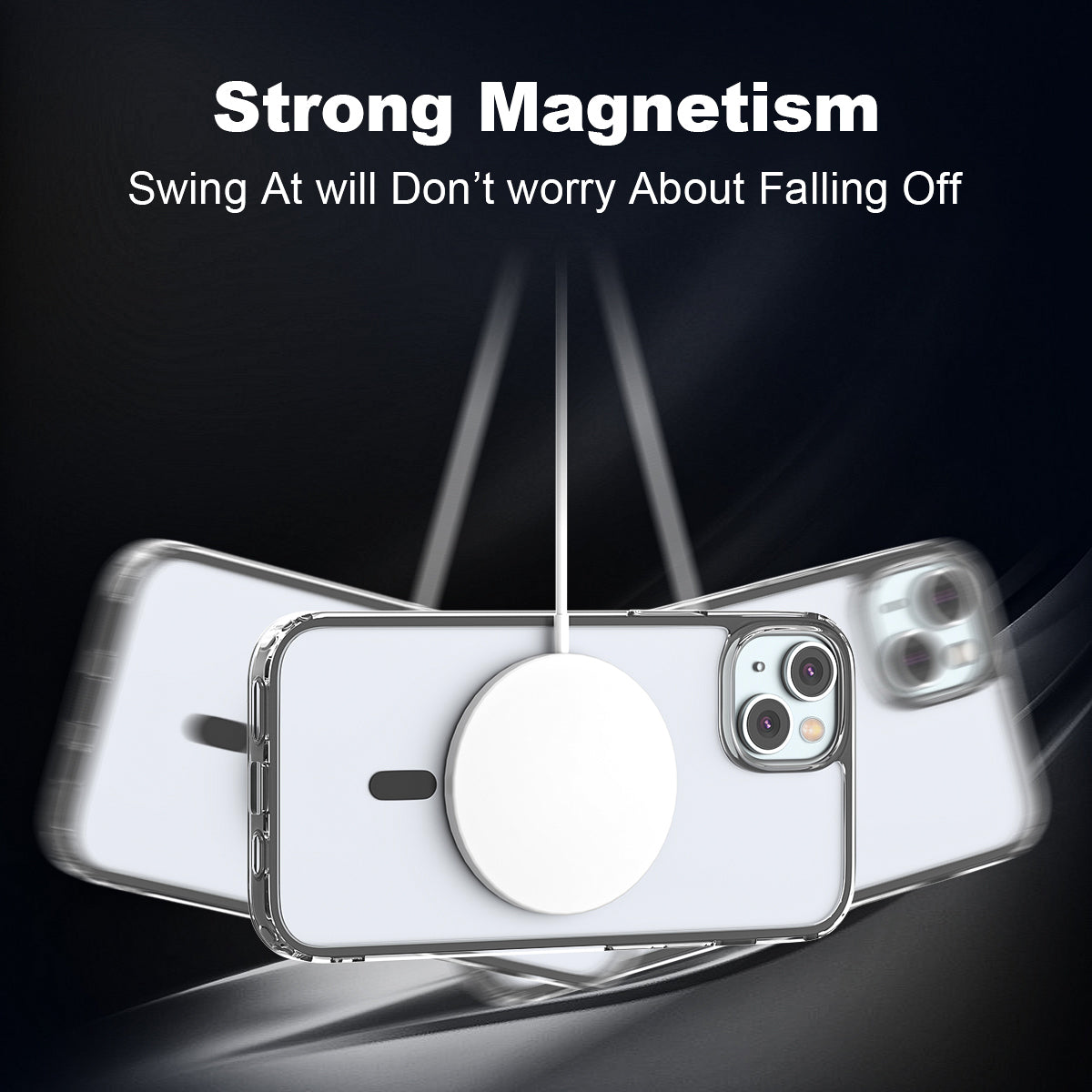 iPhone 15 Crystal Clear Magnetic Slim-Fit Protective Case with MagSafe for Wireless Charging